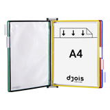 Tarifoldin metallinen seinälle kiinnitettävä asiakirjojen esitysjärjestelmä, A4, 5 taskua