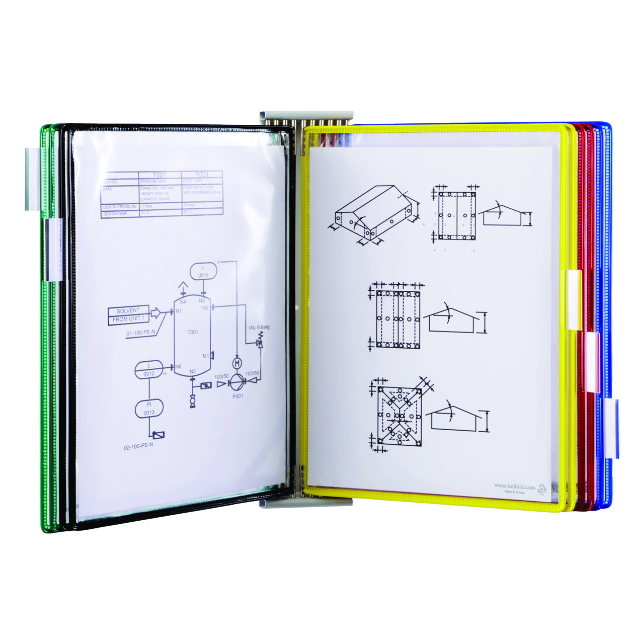 Tarifold Metal Wall Document Display Extension Kit, A4, 10 Pockets