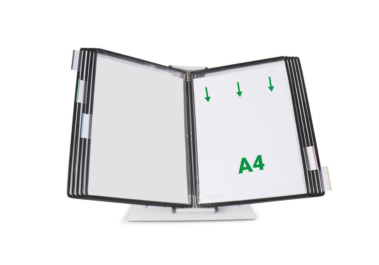 Tarifold Metal Desk Document Display System, A4, 10 Pockets