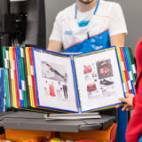 Tarifold metallinen pöytäteline, tietopaneelijärjestelmä, A4, 30 tietopaneelia