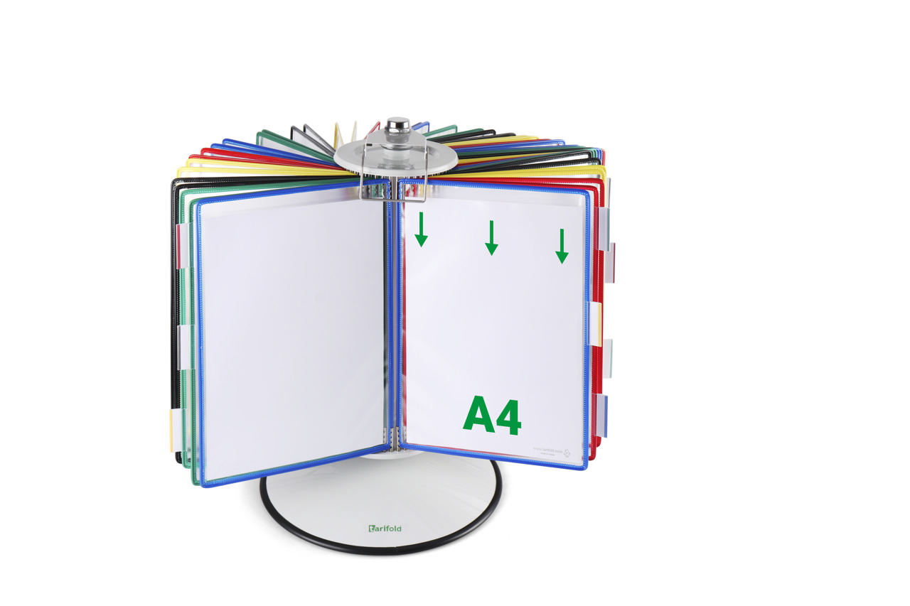 Tarifold Steel Rotary Document Display System, A4, 50 Pockets 