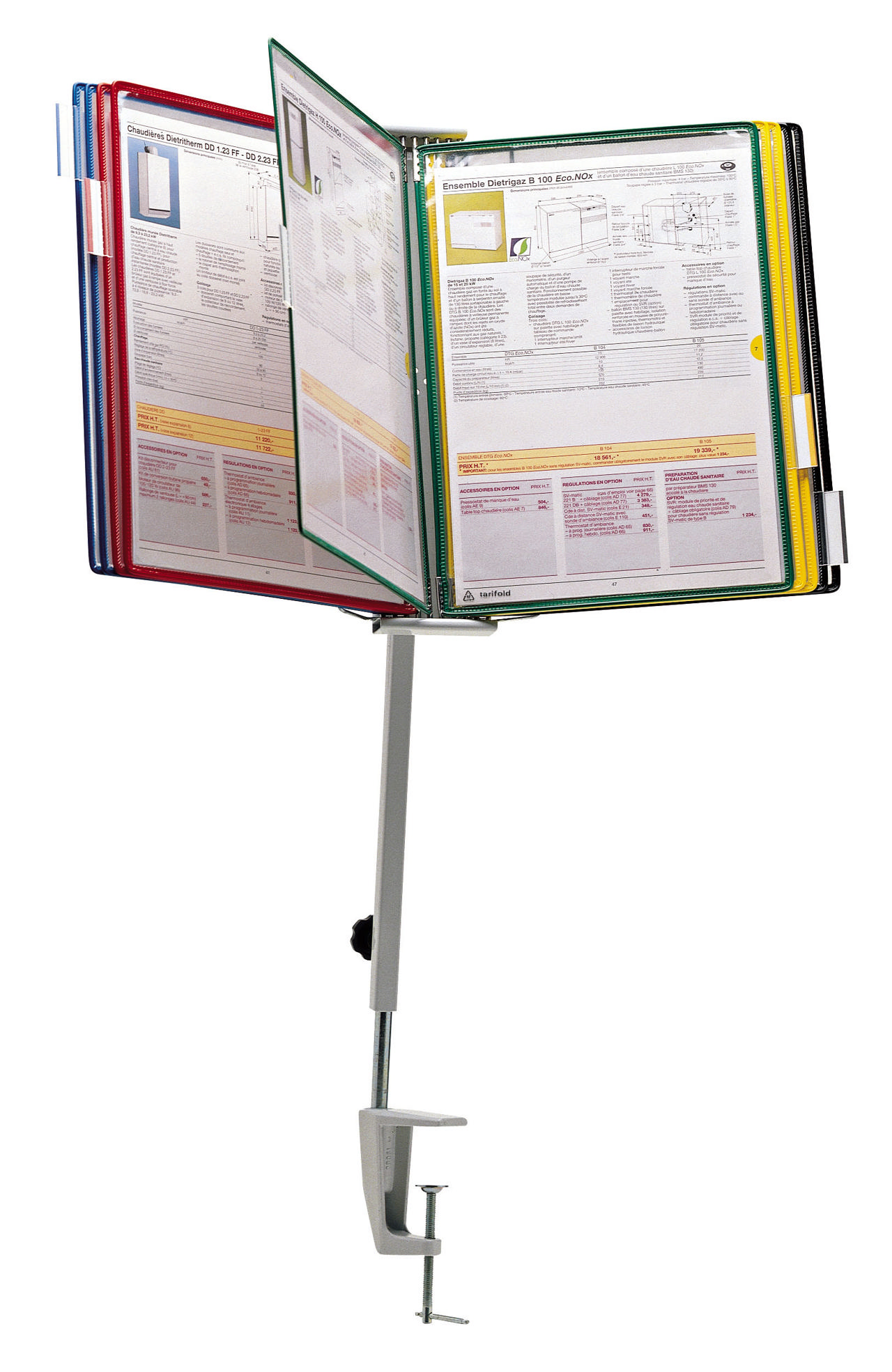 Desk Column for Document Display Systems, for 10 to 20 Pockets