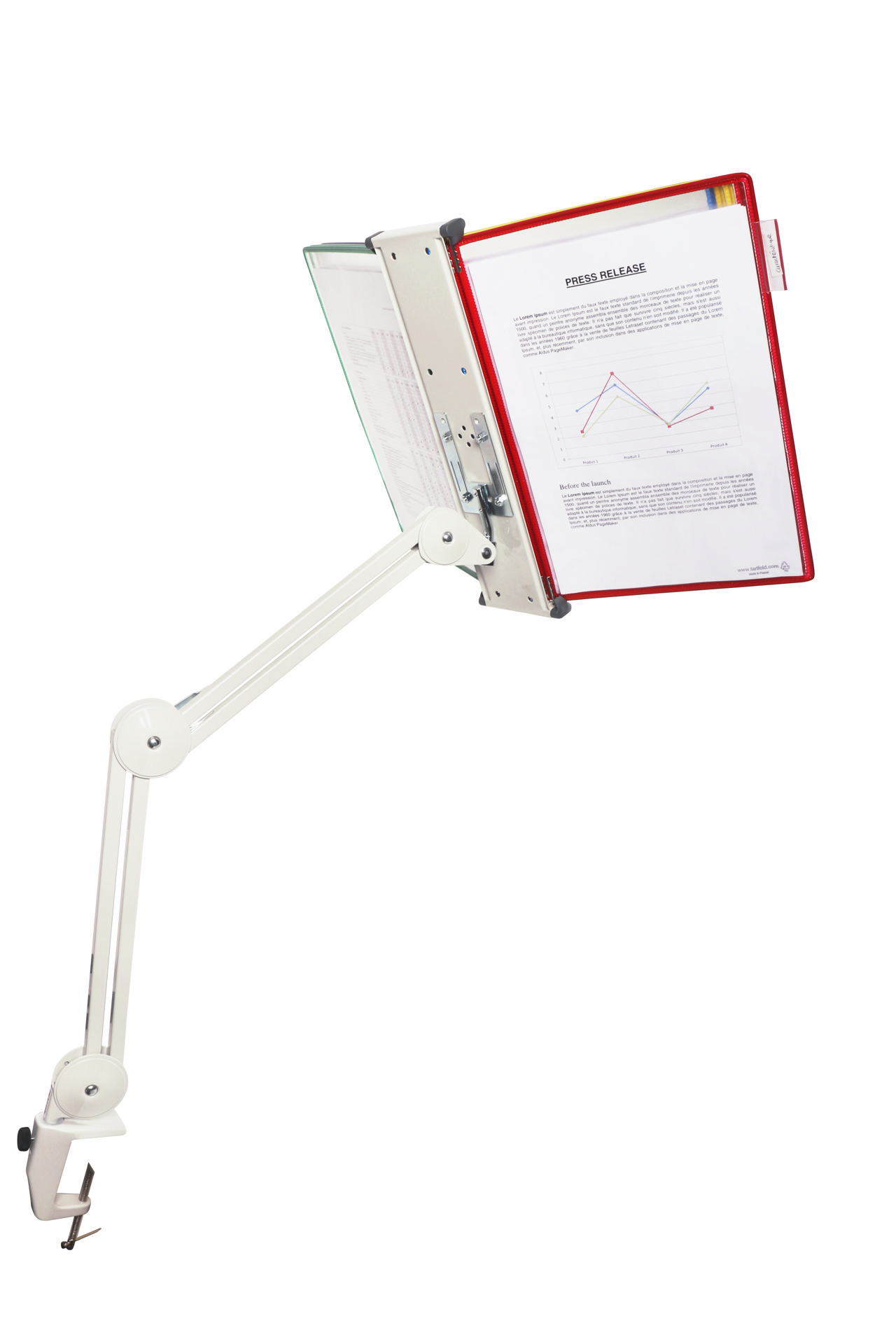 Swing Arm for Document Display Systems, for 10 to 20 Pockets