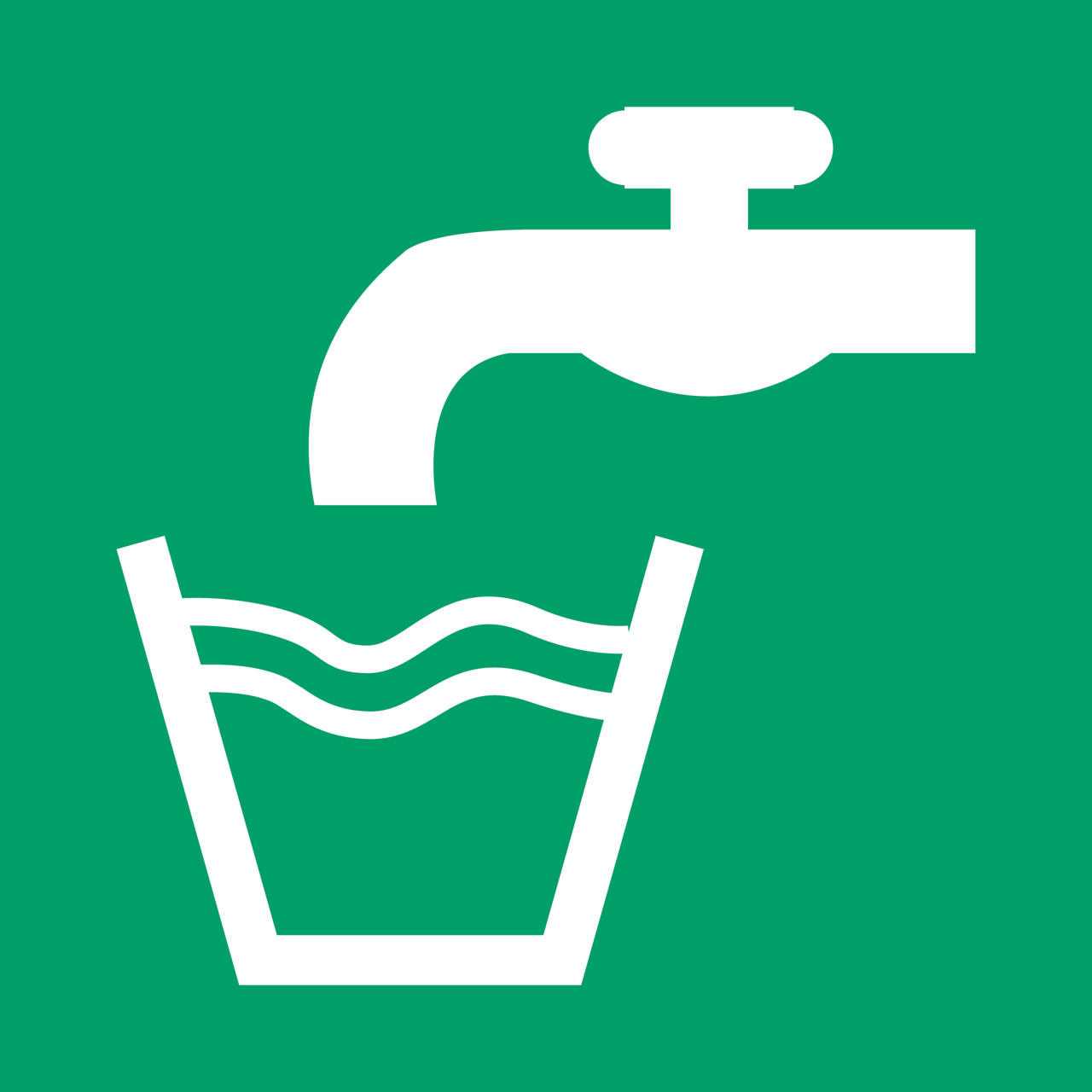 Safety Sign Drinking Water, 200 x 200 mm