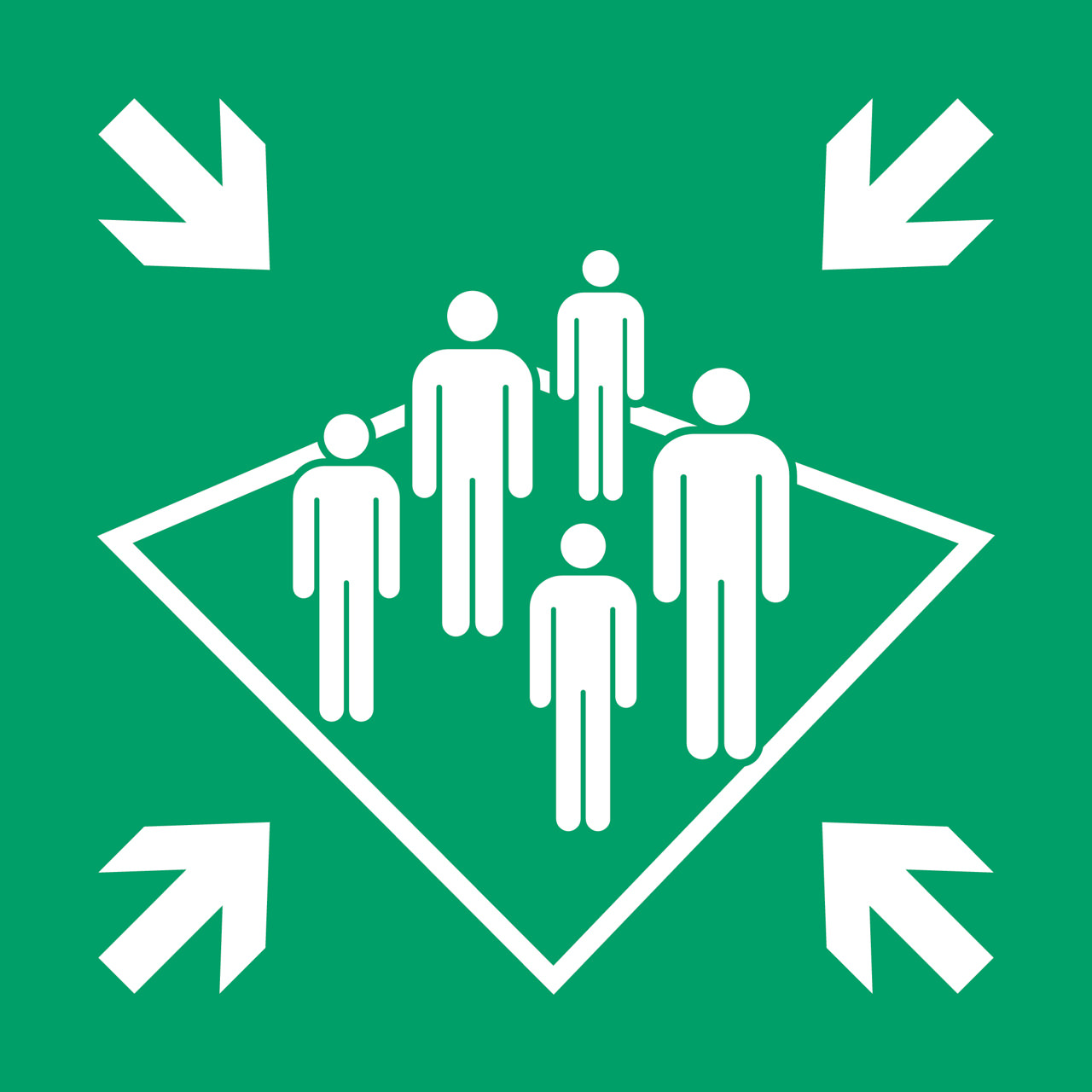 Turvallisuusmerkki Laivakokoonpanopaikka, 200 x 200 mm