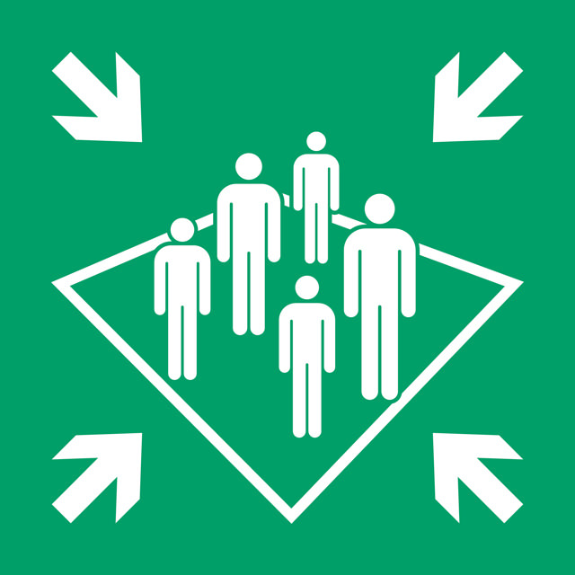 Turvallisuusmerkki Laivakokoonpanopaikka, 300 x 300 mm