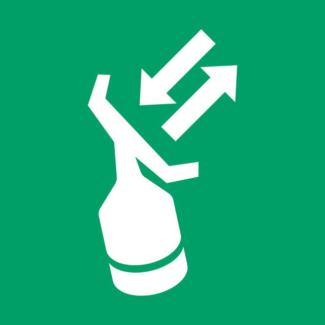 Turvamerkki Etsintä- ja pelastuslähetin, 150 x 150 mm