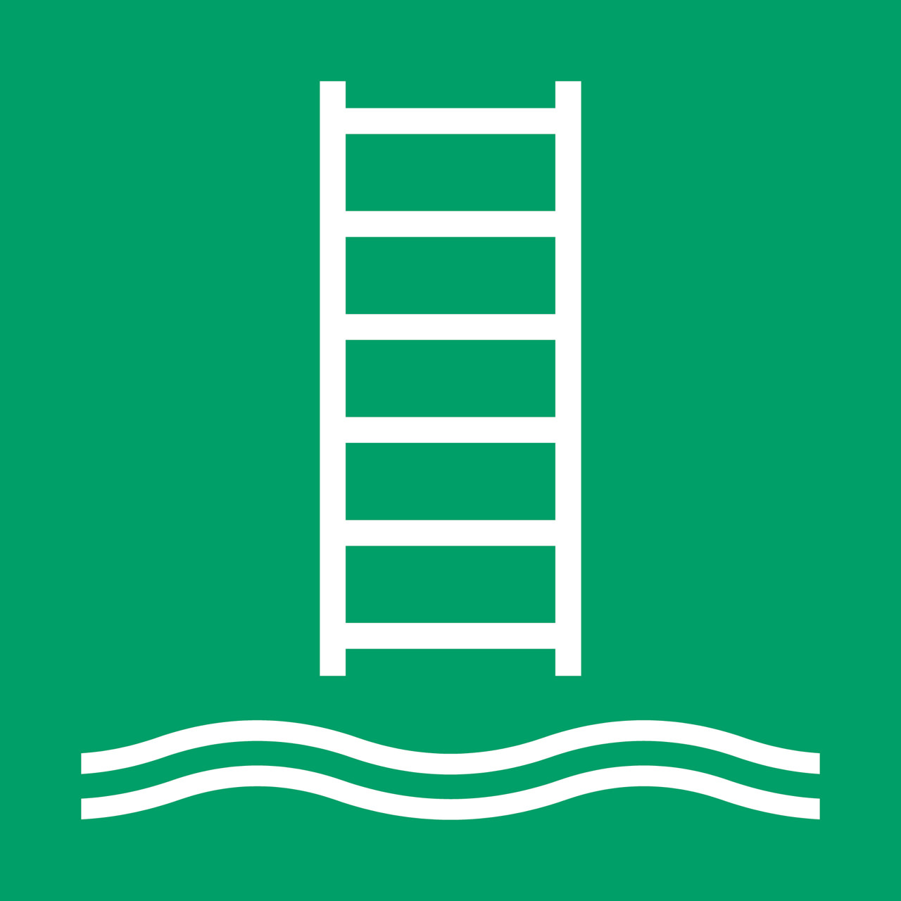 Turvallisuusmerkki, nousutikkaat, 200 x 200 mm