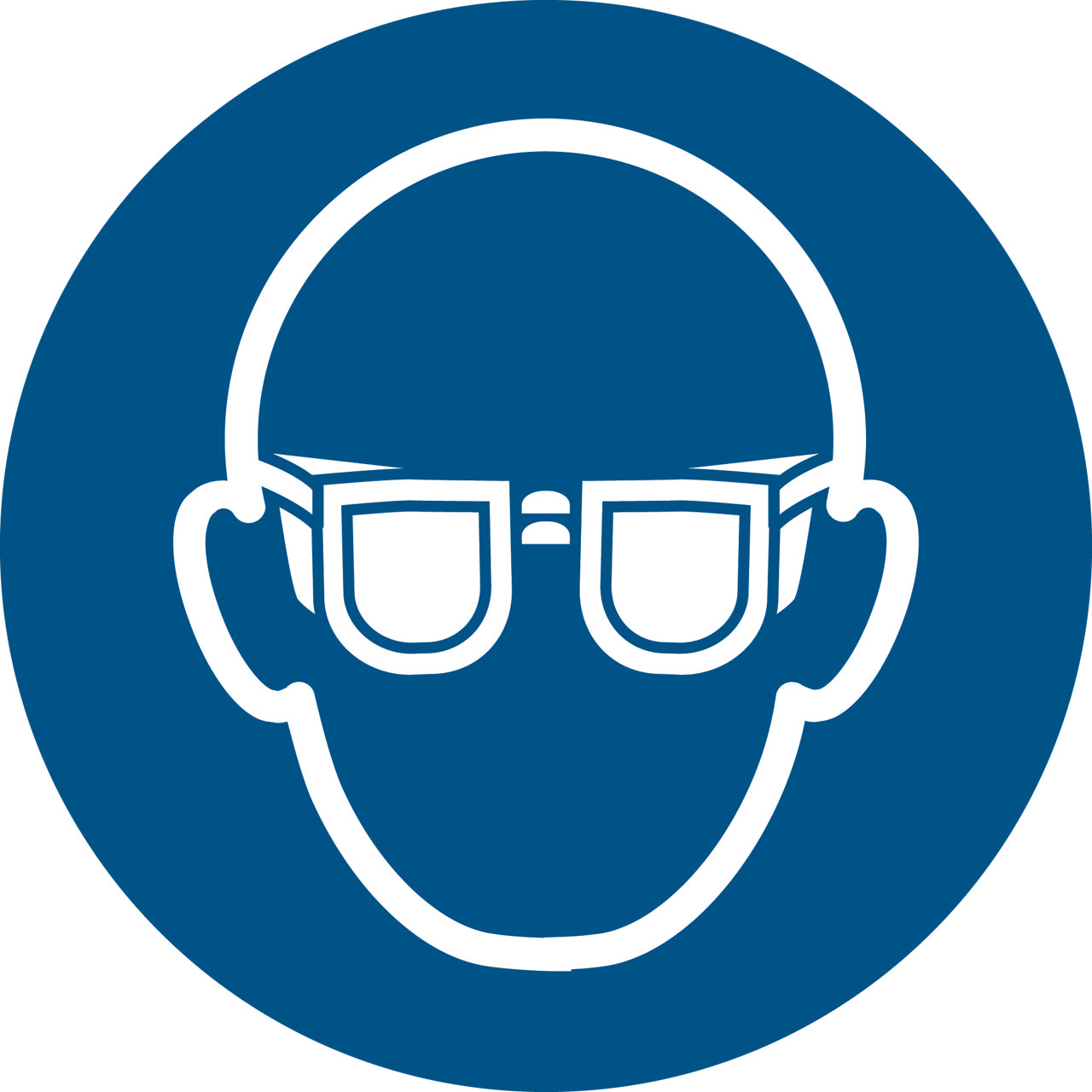 Turvallisuusmerkki Käytä silmäsuojaimia, 200 mm