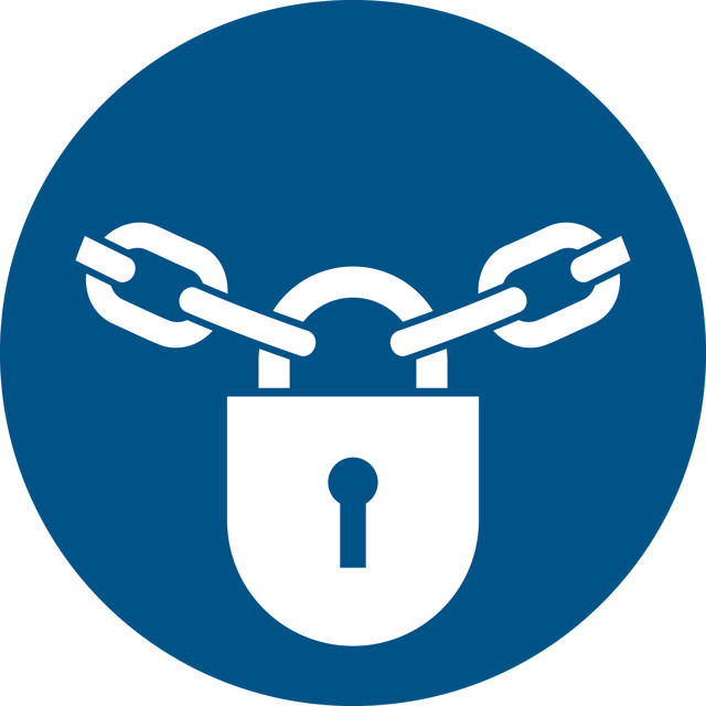 Turvallisuusmerkki Pidä Lukittuna, 200 mm