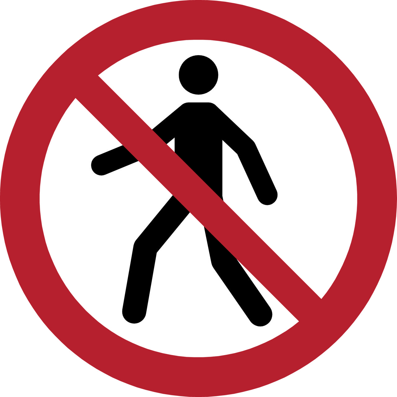 Turvallisuusmerkki Ei läpikulkua, 100 mm