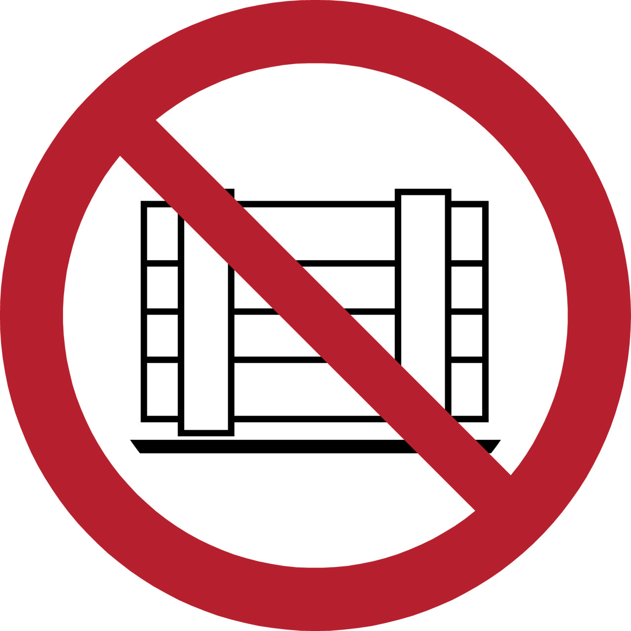 Safety Sign Do Not Obstruct, 100 mm