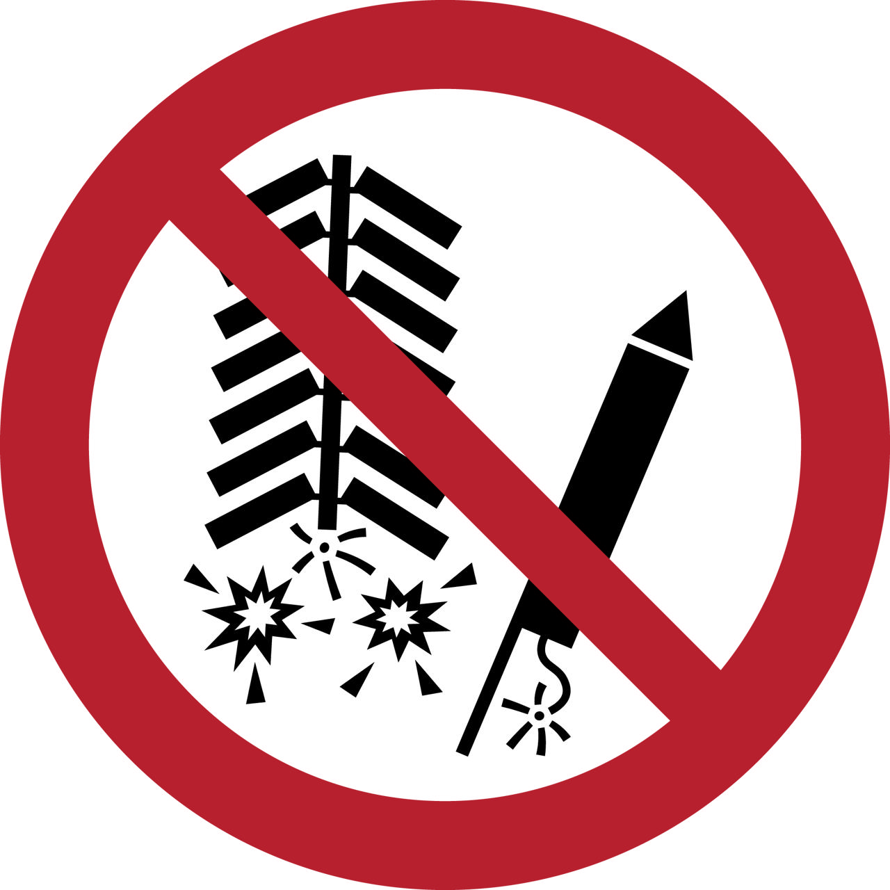 Safety Sign Do Not Set Off Fireworks, 100 mm