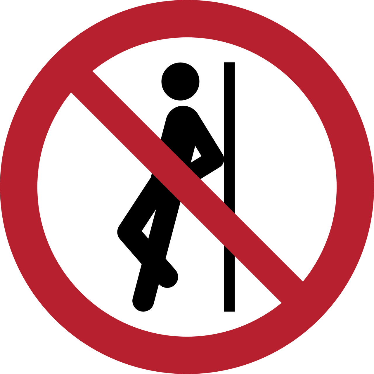 Turvallisuusmerkki Ei Nojaamista, 100 mm