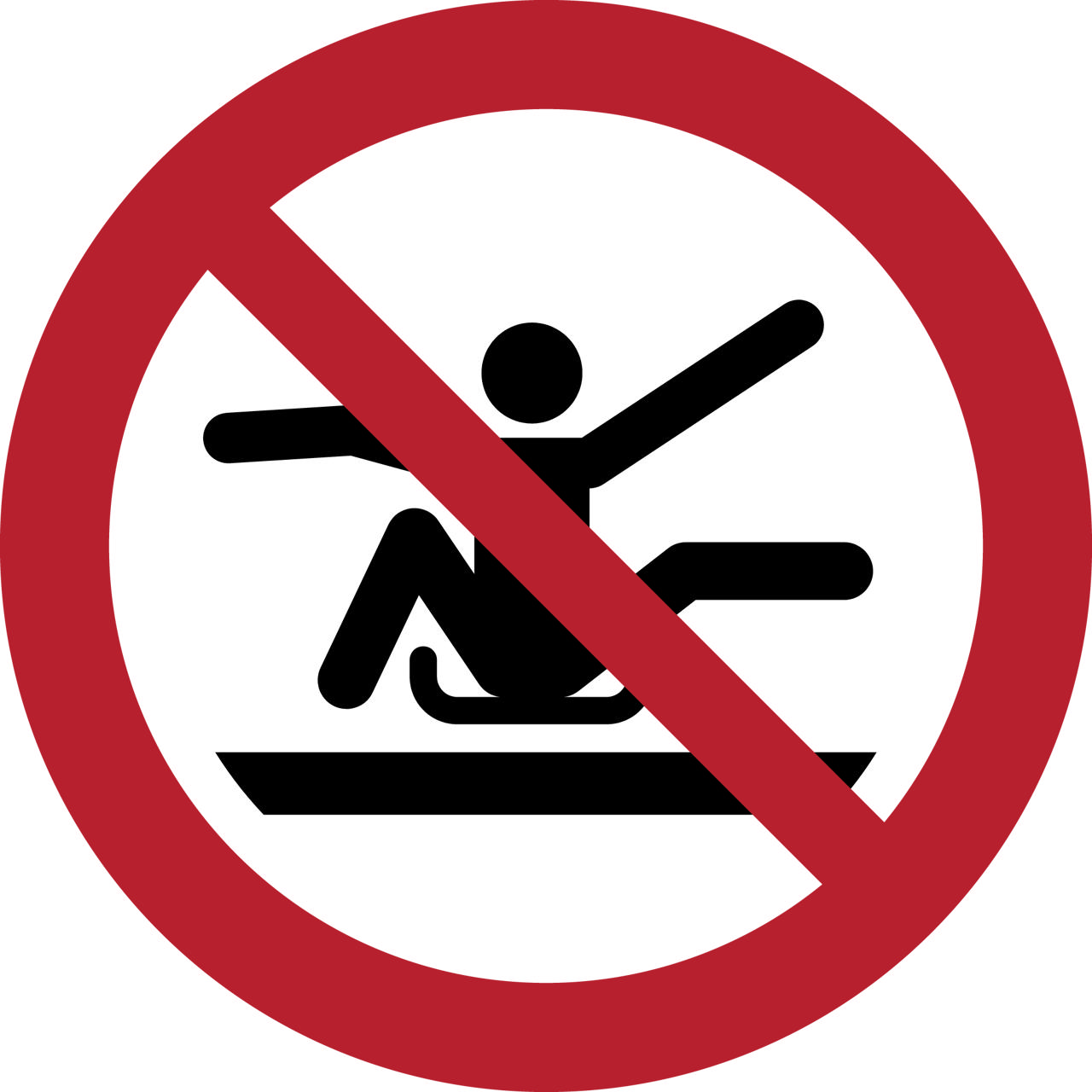 Safety Sign Do Not Stretch out of toboggan, 100 mm