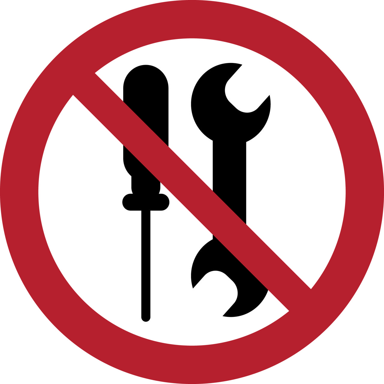 Turvallisuusmerkki Ei Käyttäjien Huollettavaksi, 300 mm