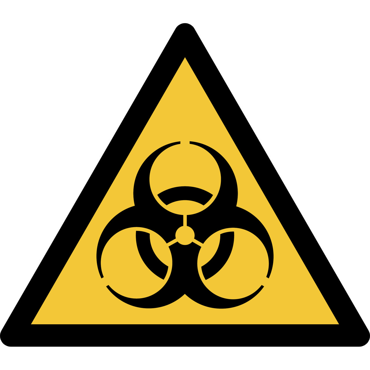 Safety Sign Warning Biological Hazard, 150 x 133 mm