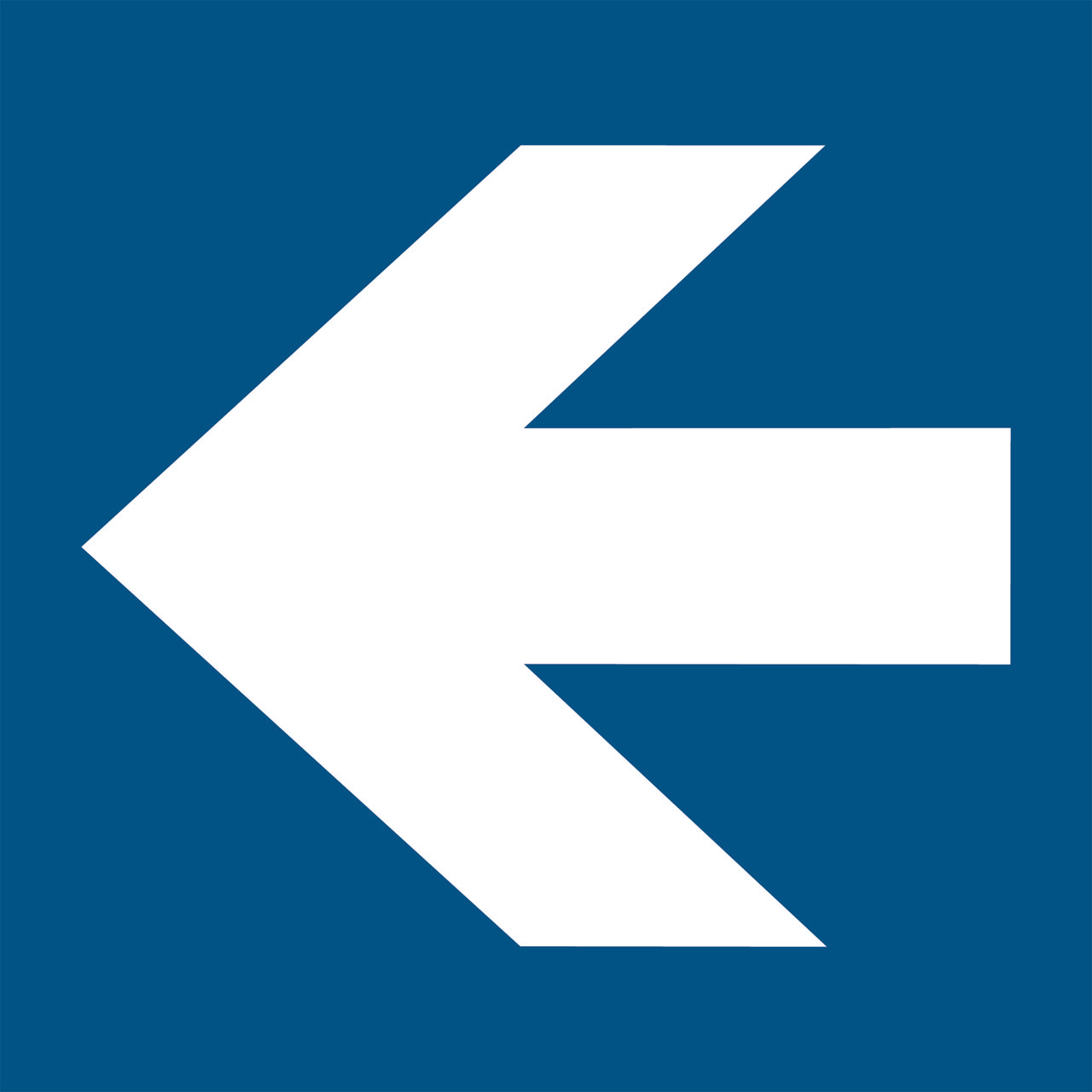 Arrow to the Left Sign, 150 x 150 mm