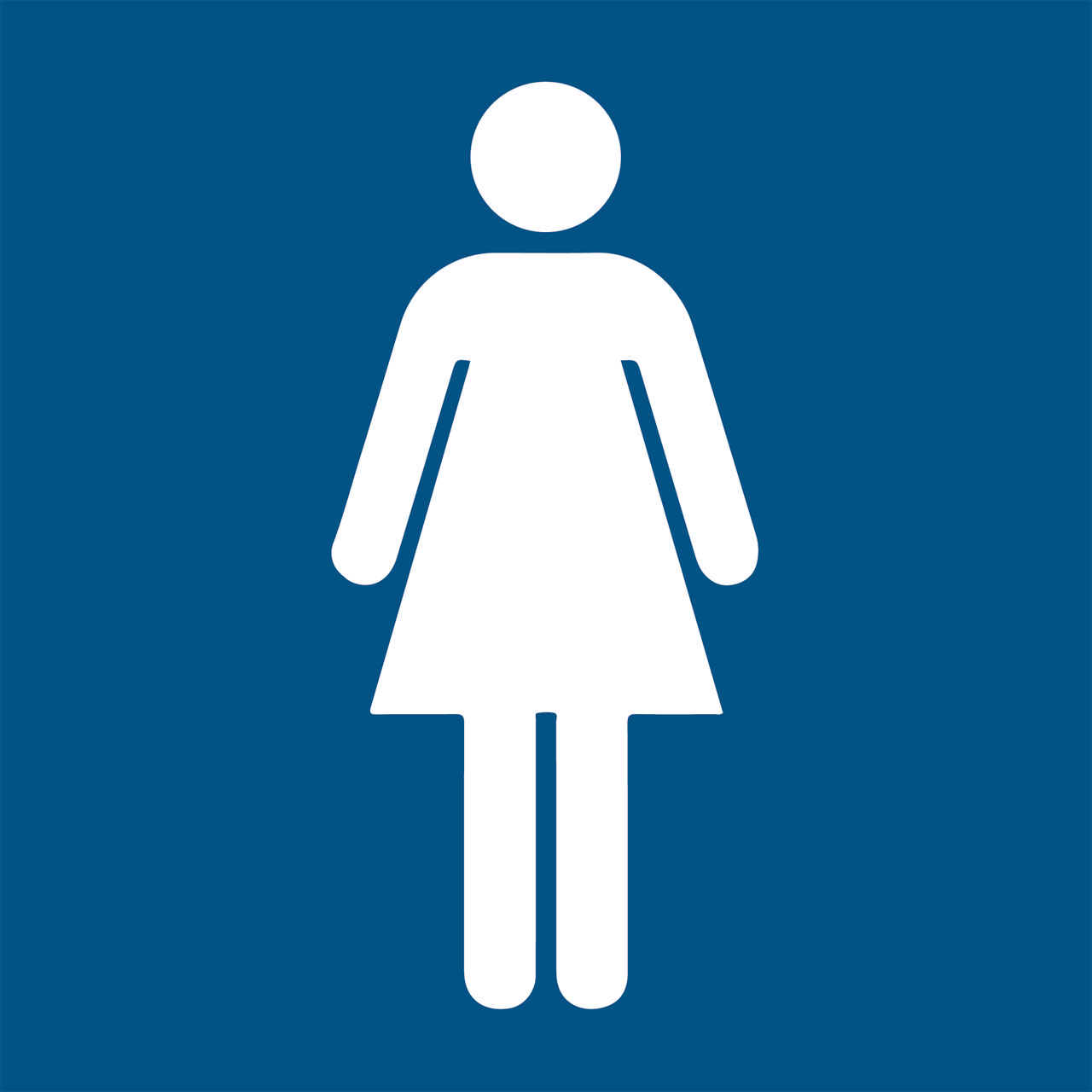 Naisten WC-kyltti, 150 x 150 mm