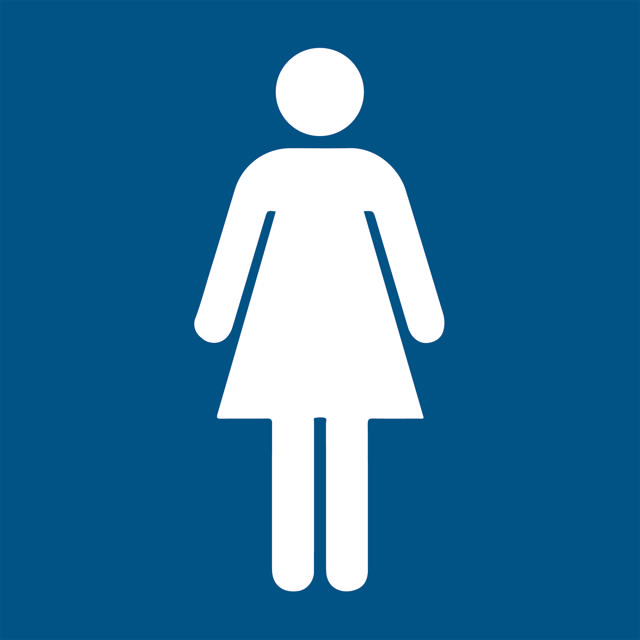 Naisten WC-kyltti, 200 x 200 mm