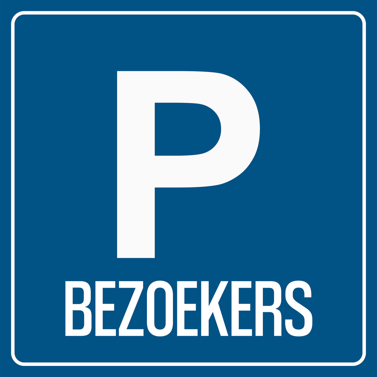 Parking for Visitors Sign, 100 x 100 mm