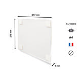 Itseliimautuva akryylinen kyltinpidike, pysyvä, A4