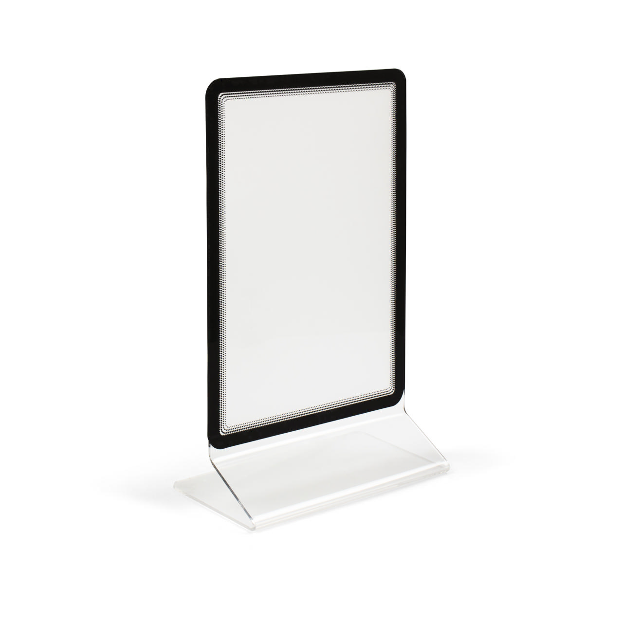 Acrylic Table Top Sign Holder with A4 Magneto Frame Display Pocket, Double-sided T-Shape