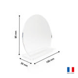 Muokattava akryylinen pöytäkortti, pyöreä