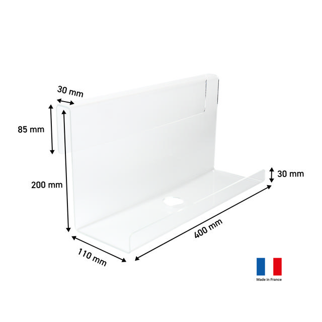 Ripustettava akryyli yöpöydän hylly, Pieni