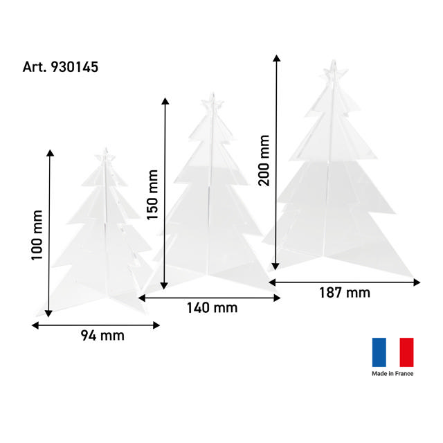 Akryyli joulupuu setti