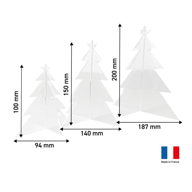 Akryyli joulupuu setti