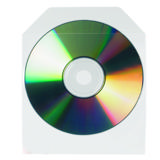 Ei-tarttuva CD-tasku läpällä
