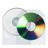 Ei-tarttuva CD-tasku läpällä