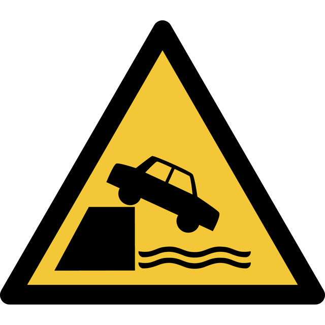 Varoitusmerkki Varoitus Suojaamaton reuna