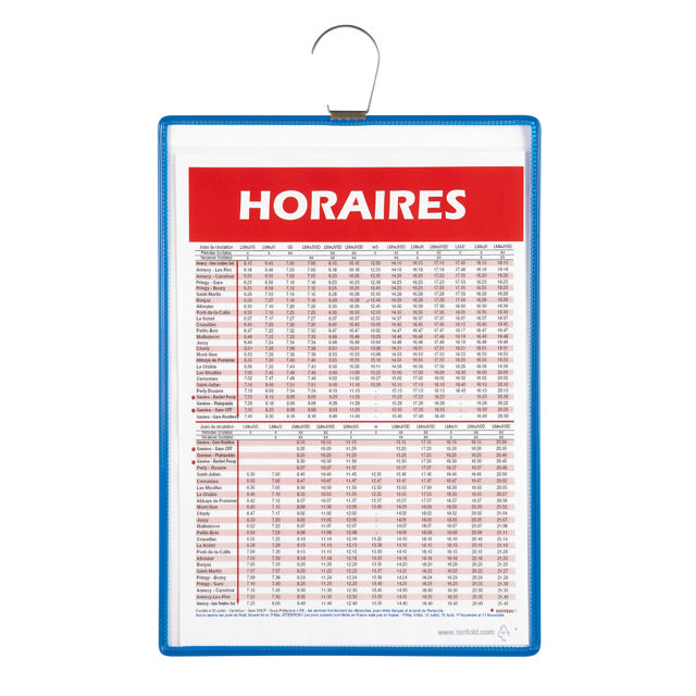 Tarifold-tasku koukulla, A3, pystysuora