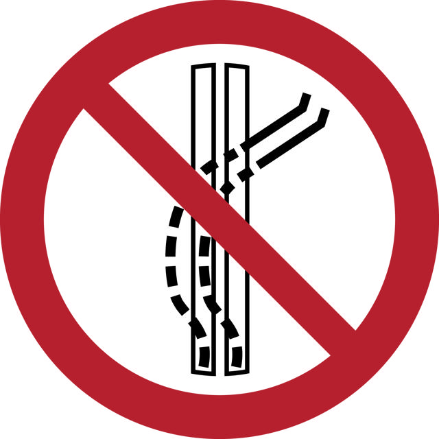 Turvallisuusmerkki Älä Poistu Vetoradalta, 100 mm