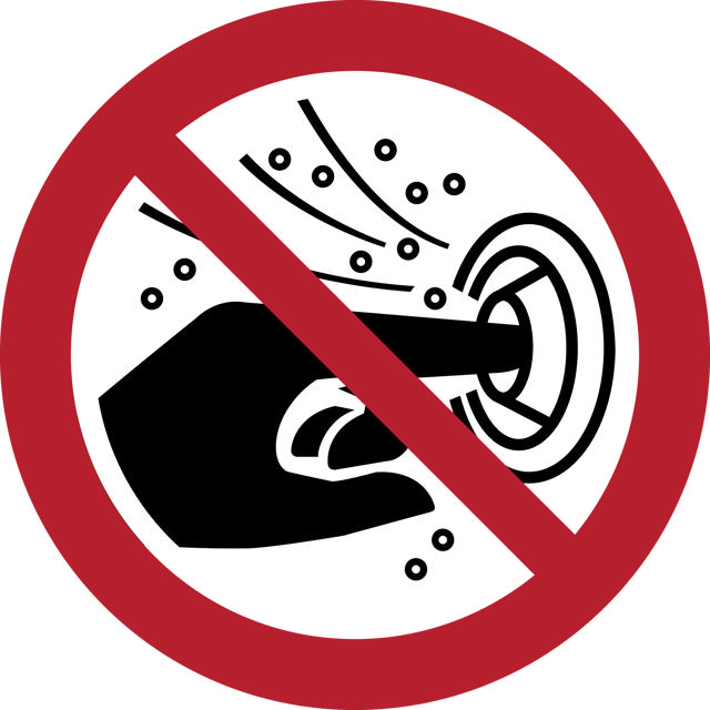 Turvallisuusmerkki Älä Laita Sormea Hydromassagesuuttimen Sisään, 100 mm